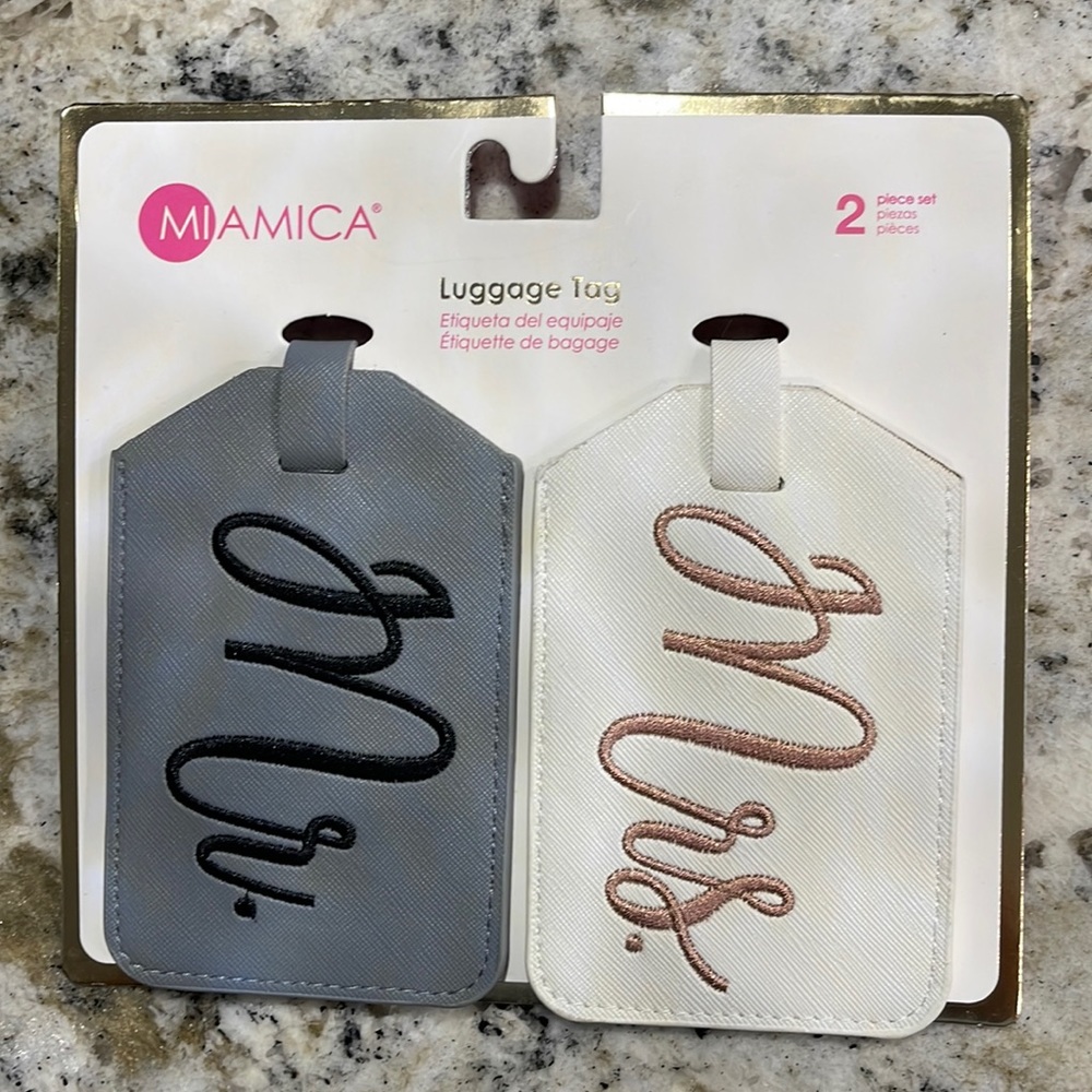 Mr & Mrs Luggage Tags- NWT